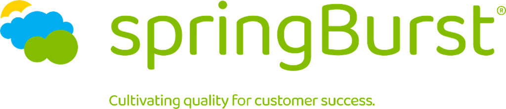 Springburst logo with tagline – Cultivating quality for customer success. Registered EU trademark.